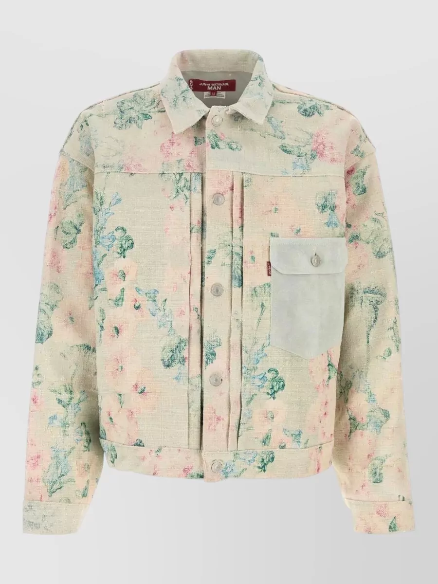 Junya Watanabe embroidered single breasted coat
