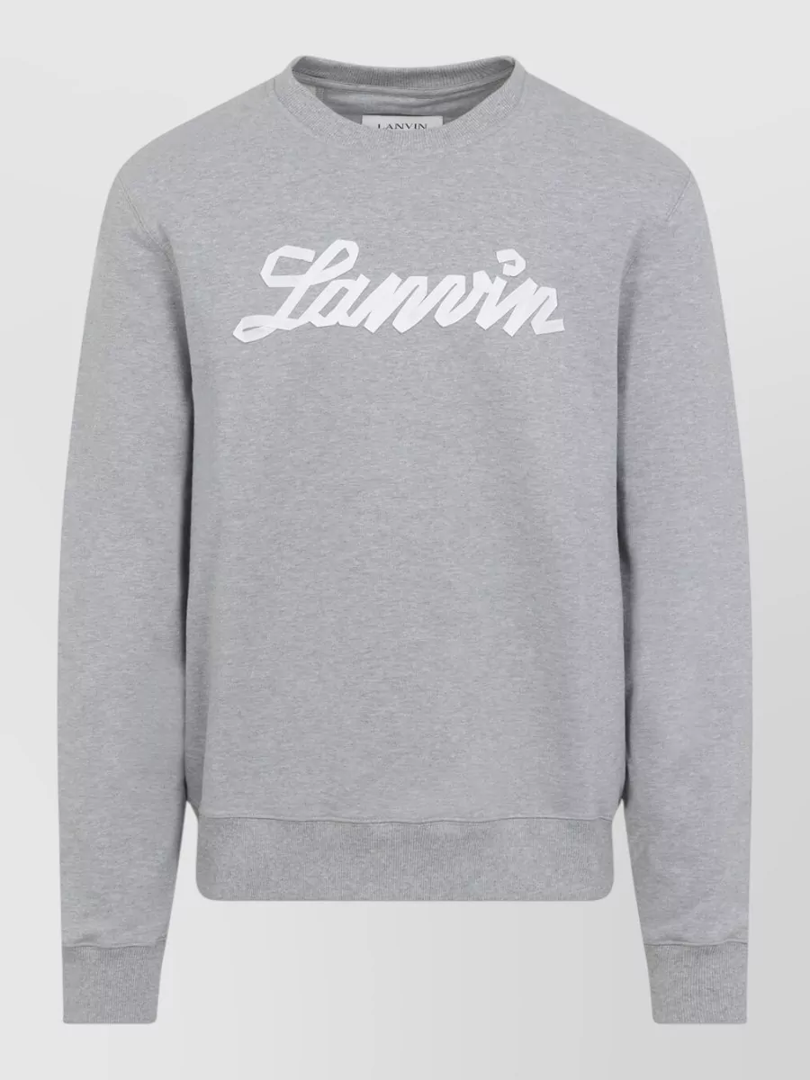 Lanvin Embroidered Logo Cotton Sweatshirt