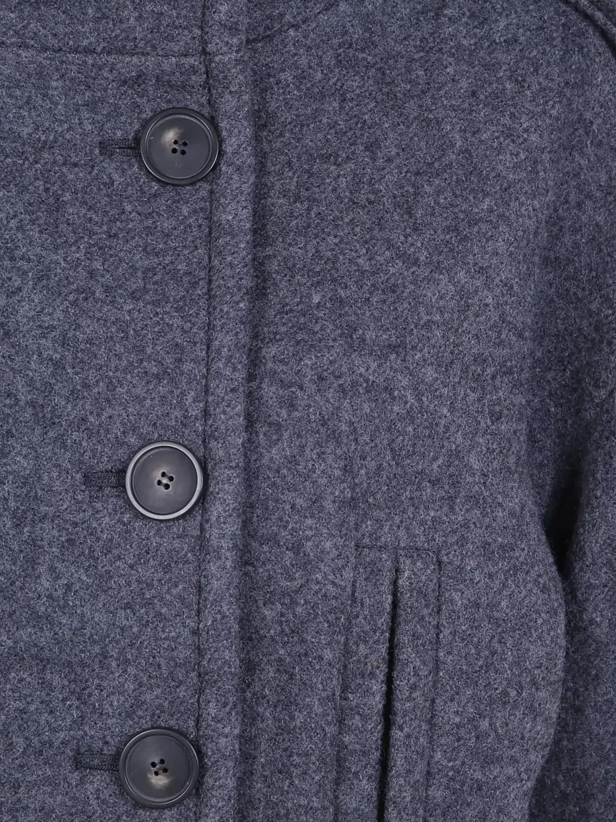 7 For All Mankind Virgin Wool Double-Breasted Short Coat