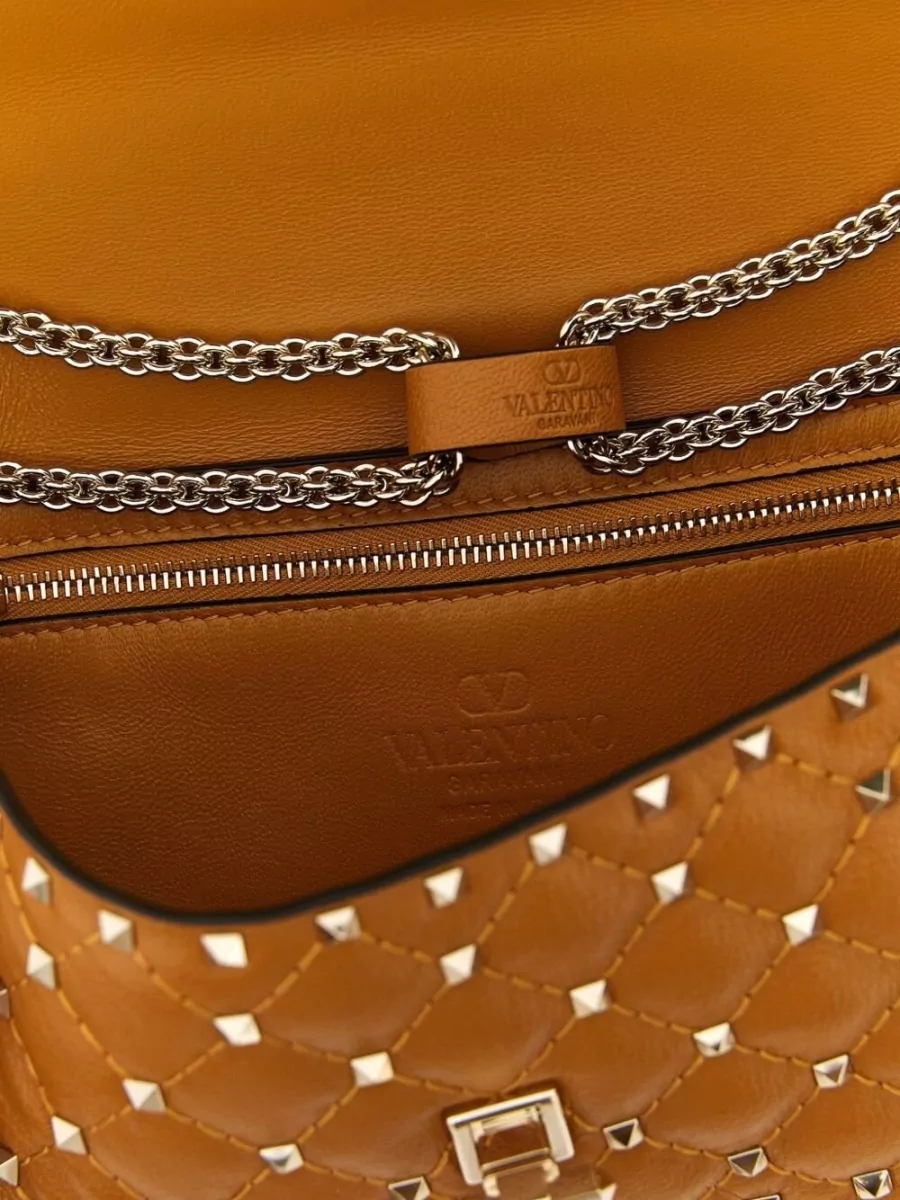 Valentino Garavani Rockstud Spike Small Leather Clutch Bag