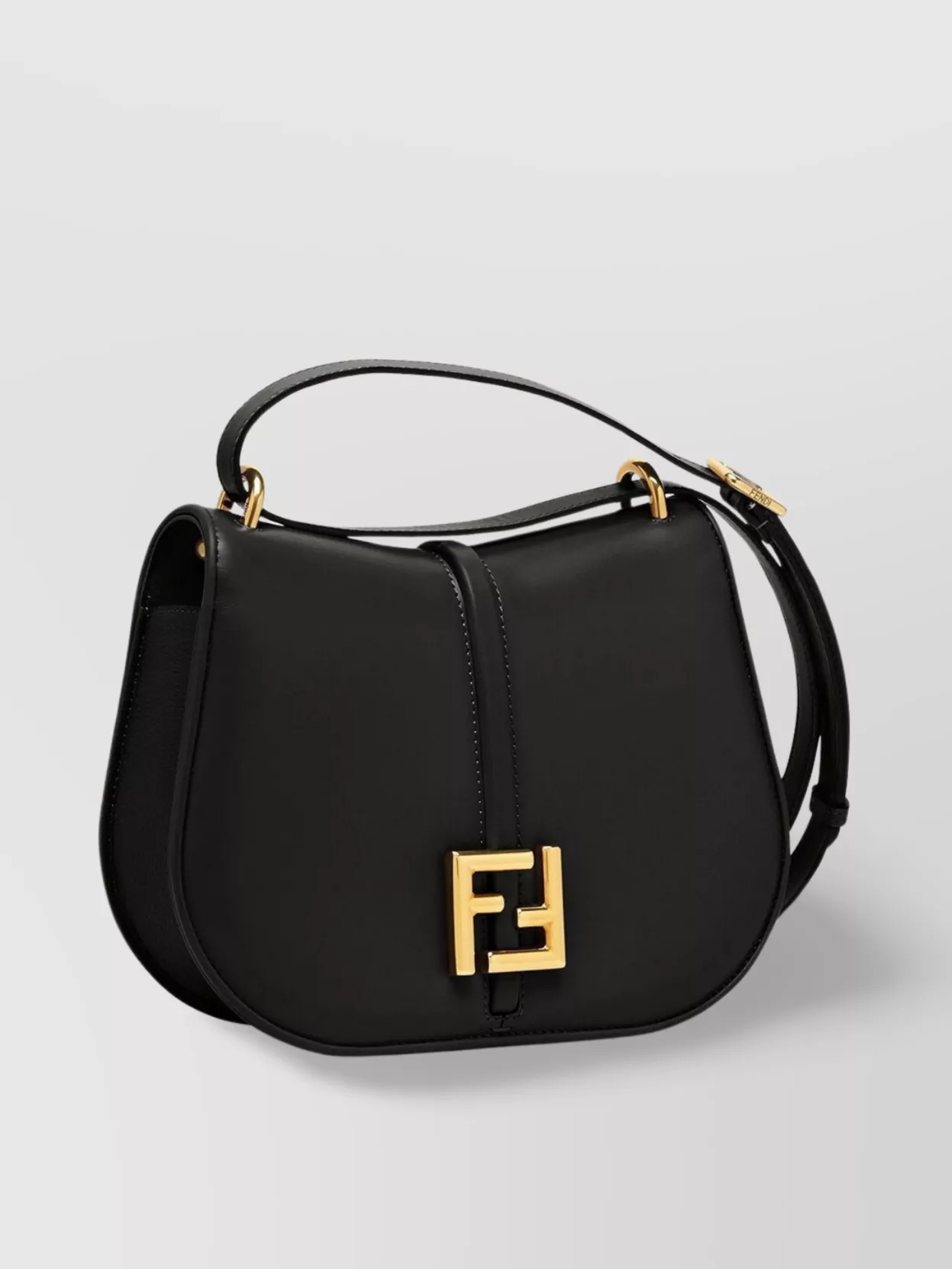 Shop Fendi Flap Logo Shoulder Bag Medium