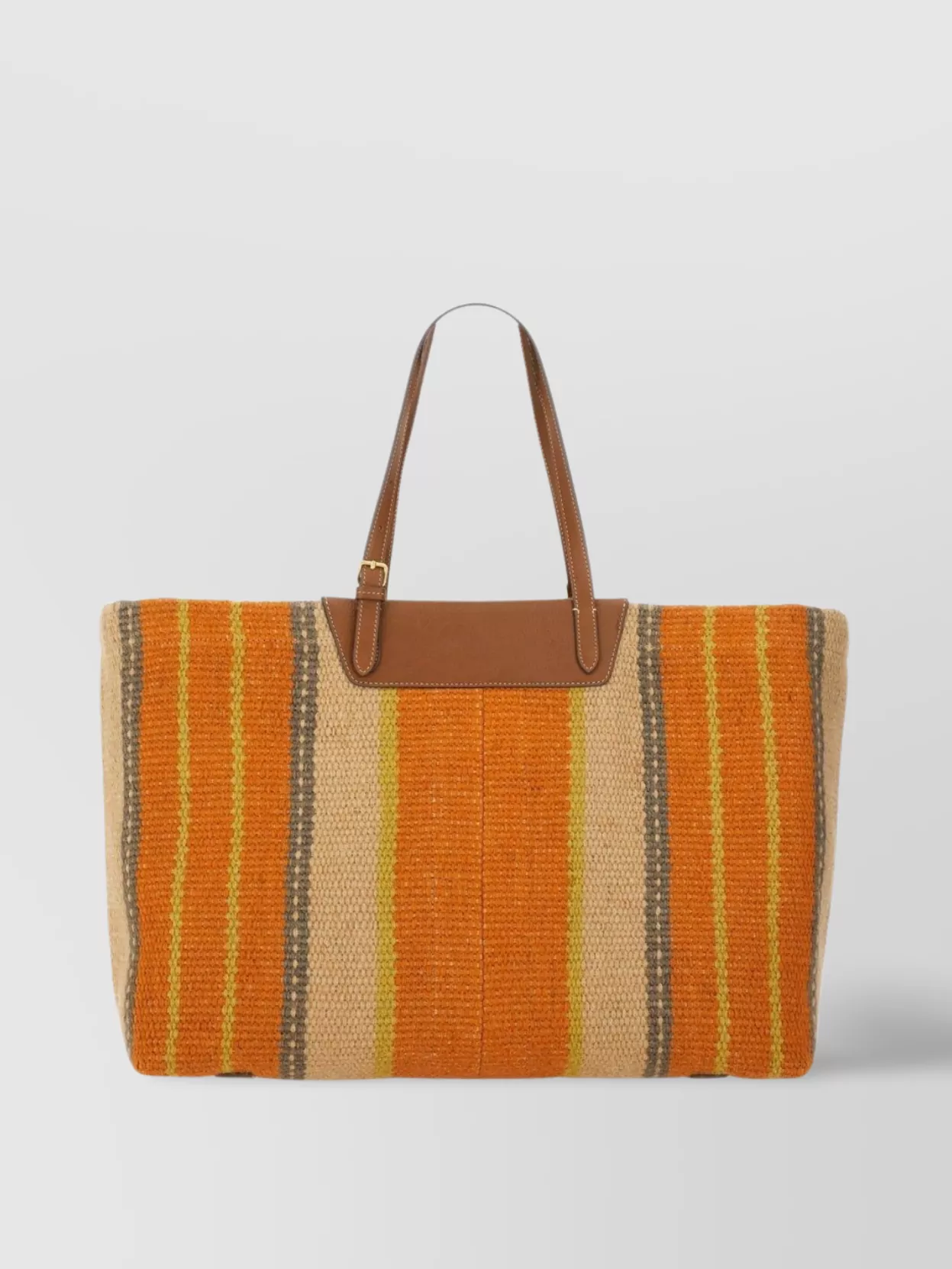 Shop Anya Hindmarch Logo Striped Jute Tote Bag
