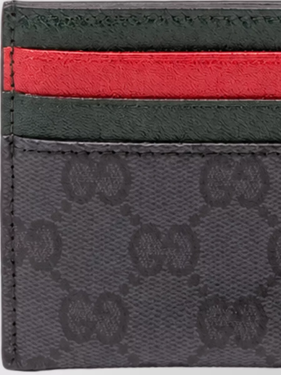 Gucci gg coated canvas card holder