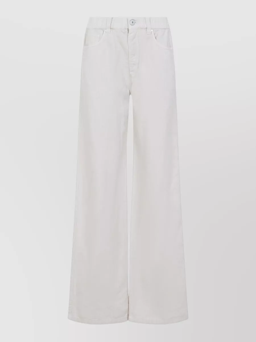 Brunello Cucinelli Bull Straight Trousers Wide Leg Pockets