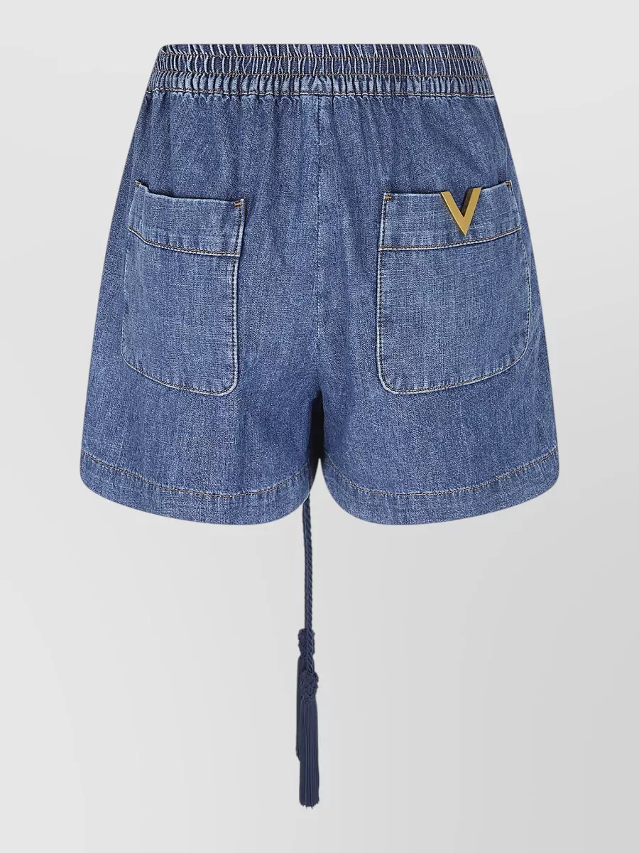 Valentino Garavani Denim Knee-Length Shorts