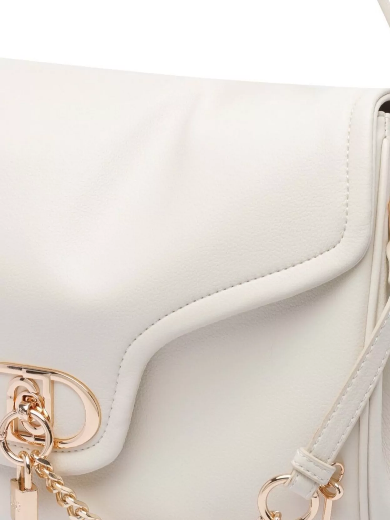 LIU •JO SHOULDER BAG WITH CHAIN DETAIL AND METAL HARDWARE