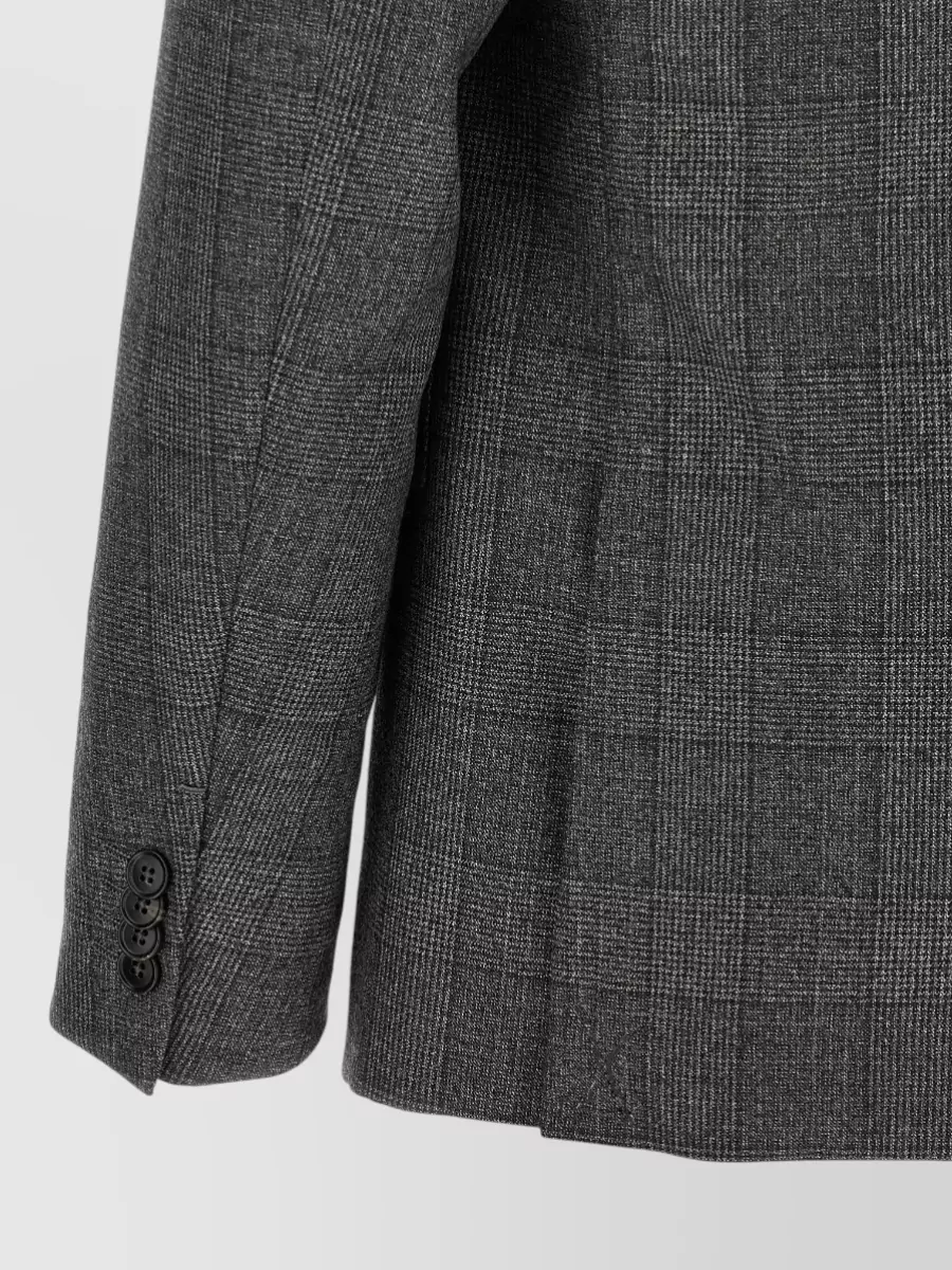 Zegna Checked Wool Straight-Leg Tailored Trousers