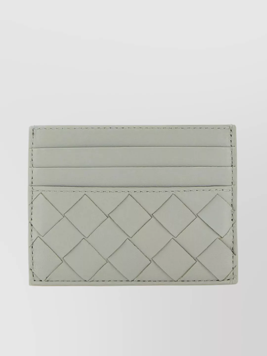 Bottega Veneta Leather Intrecciato Card Holder In Pastel