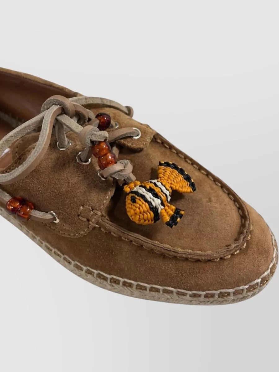 Aquazzura Leather Espadrille Loafers