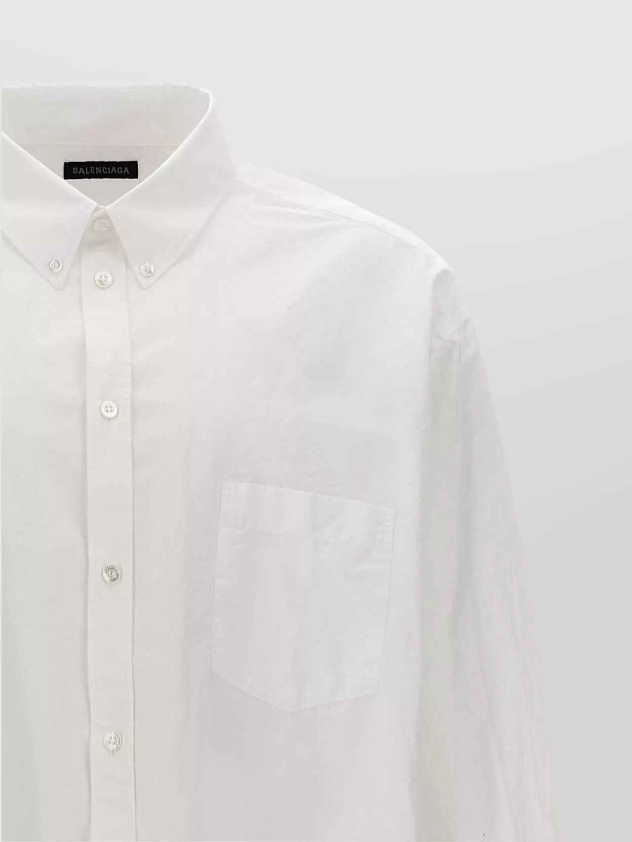 Balenciaga Logo Print Shirt With Collar