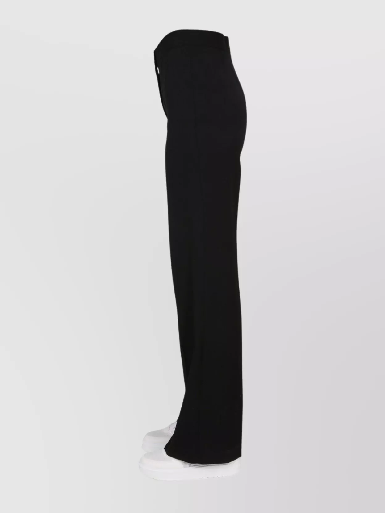 Stella Mccartney Logo Print High Waist Wide Leg Trousers