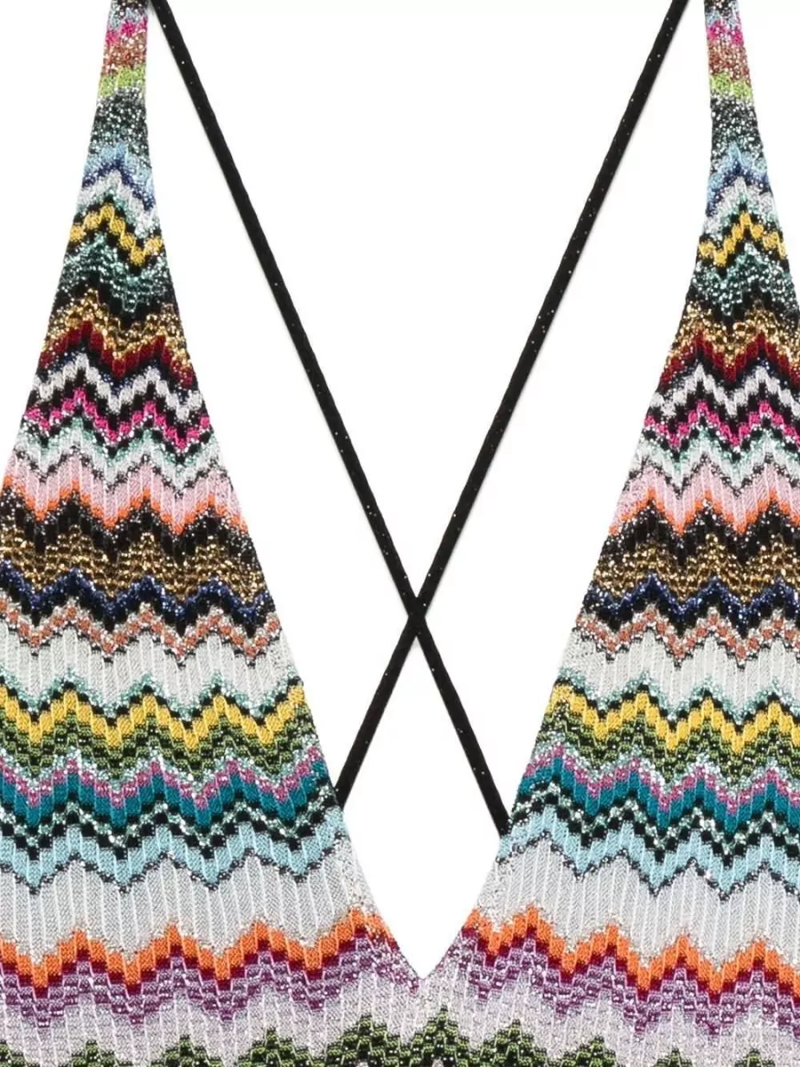 Missoni Herringbone V-Neck Swimsuit