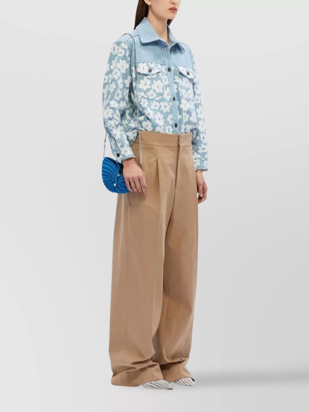Msgm Floral Print Shirt Chest Pockets