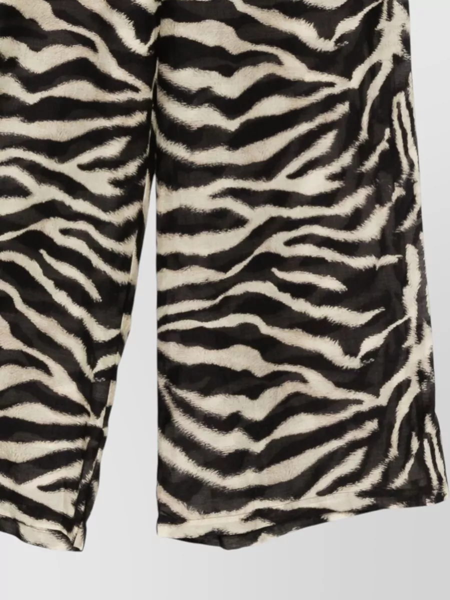 Ermanno Scervino Zebra-Print Wide-Leg Trousers