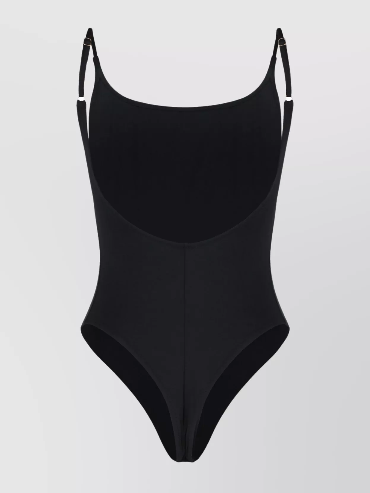 Elisabetta Franchi High-cut Leg One-piece Swimwear Scoop Neckline In Black