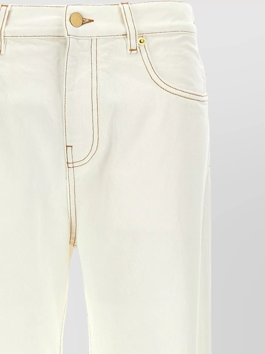 Darkpark Marion Straight Jeans Belt Loops Pockets Contrast