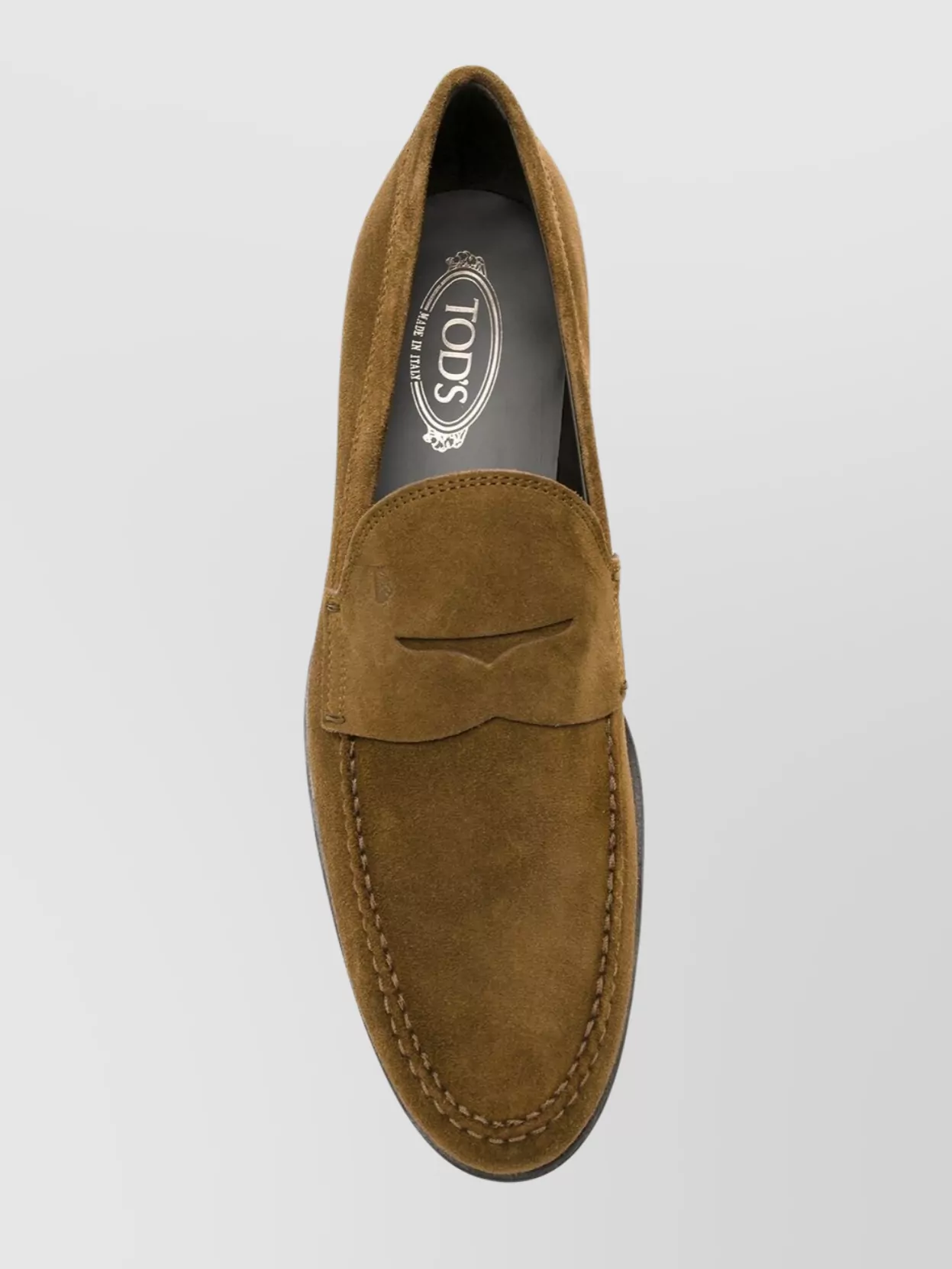 Tod's Almond Toe Suede Leather Penny Strap Loafers