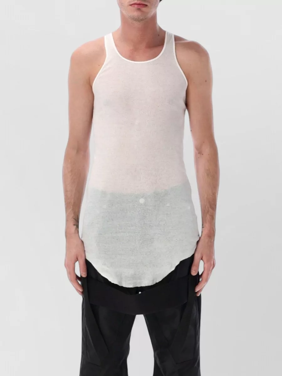 Rick Owens Ribbed Cotton Sleeveless Tank Top