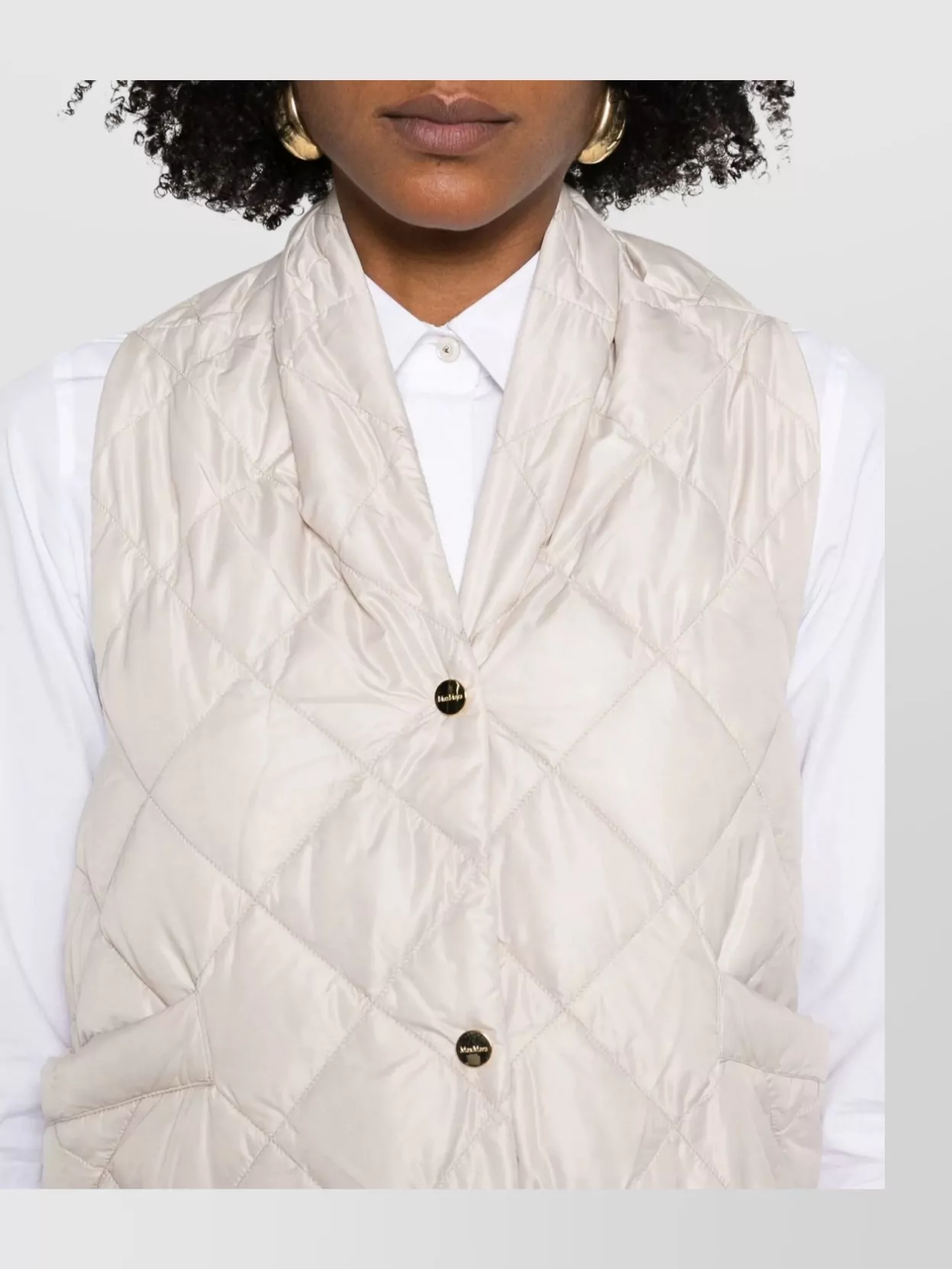 Max Mara Quilted Diamond Lightweight Sleeveless Vest