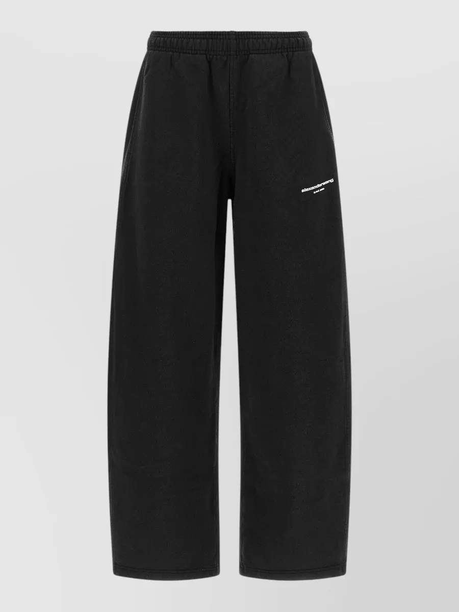 Alexander Wang logo-print mid-rise relaxed-fit cotton track pants