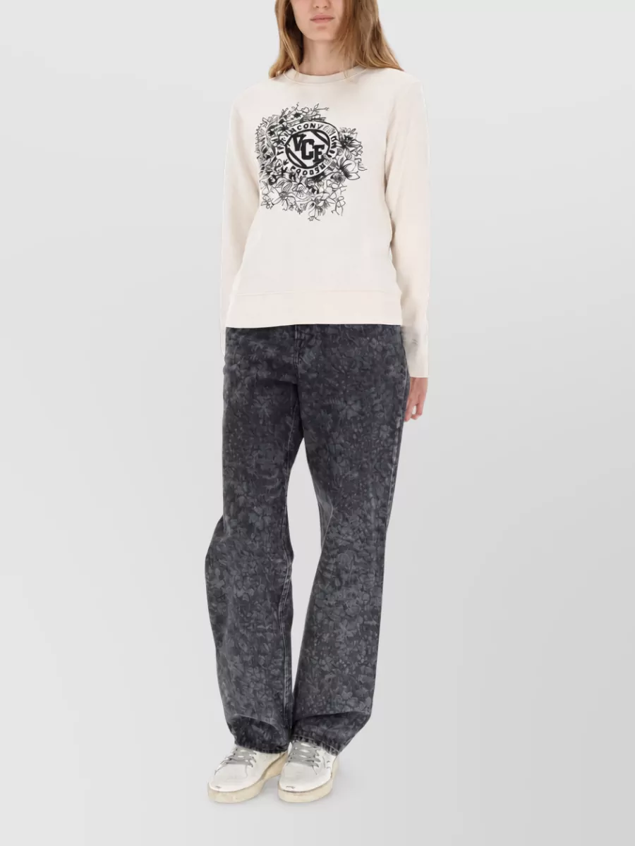 Golden Goose Floral-Print Denim Jeans