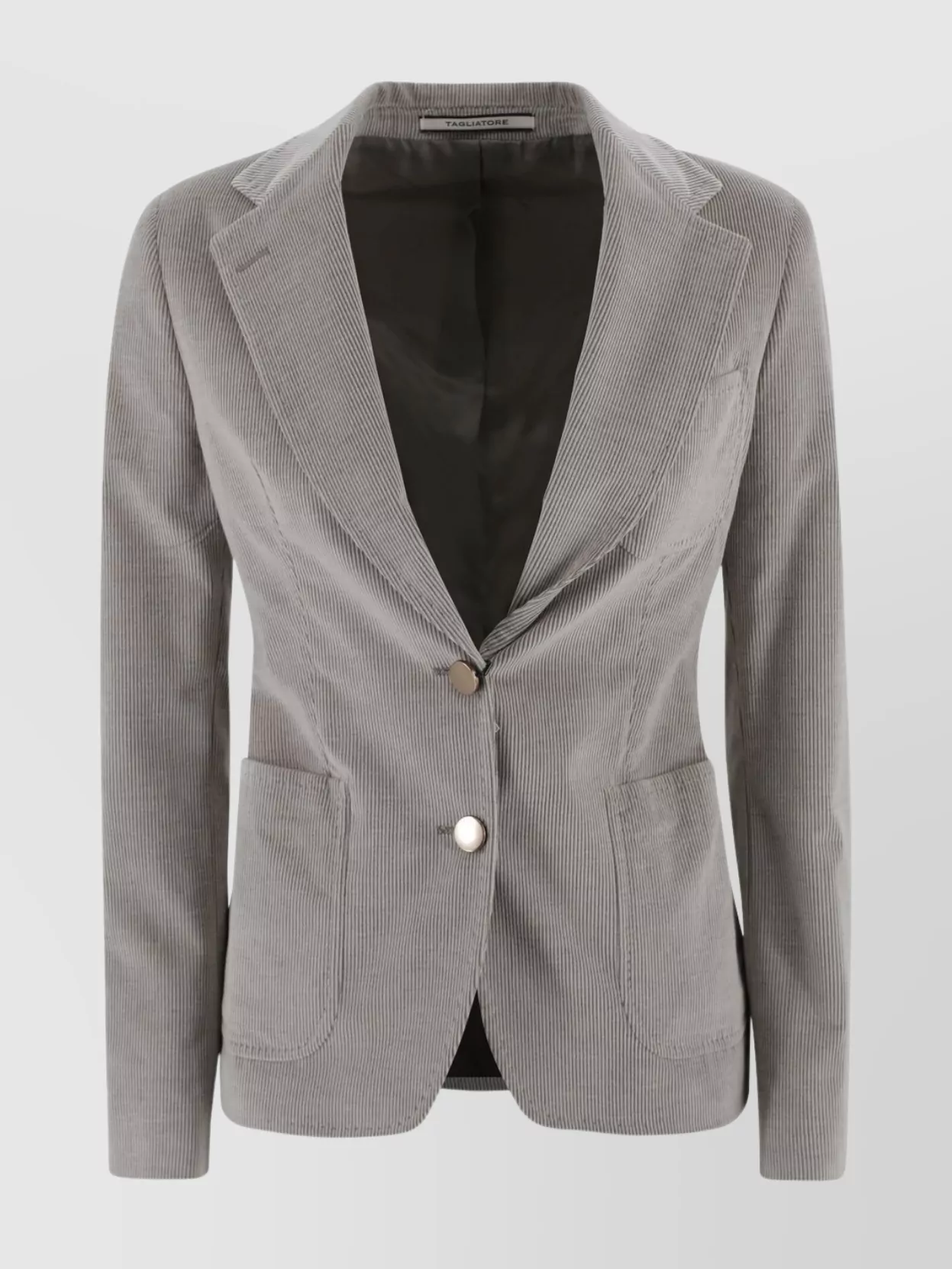 Tagliatore Tailored Blazer With Notch Lapel And Front Pockets In Gray
