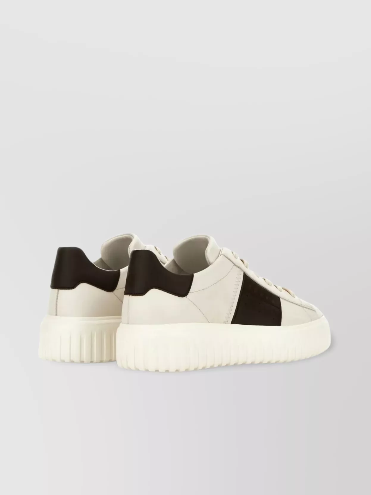 Hogan Sneakers Striped Panel Flat Sole