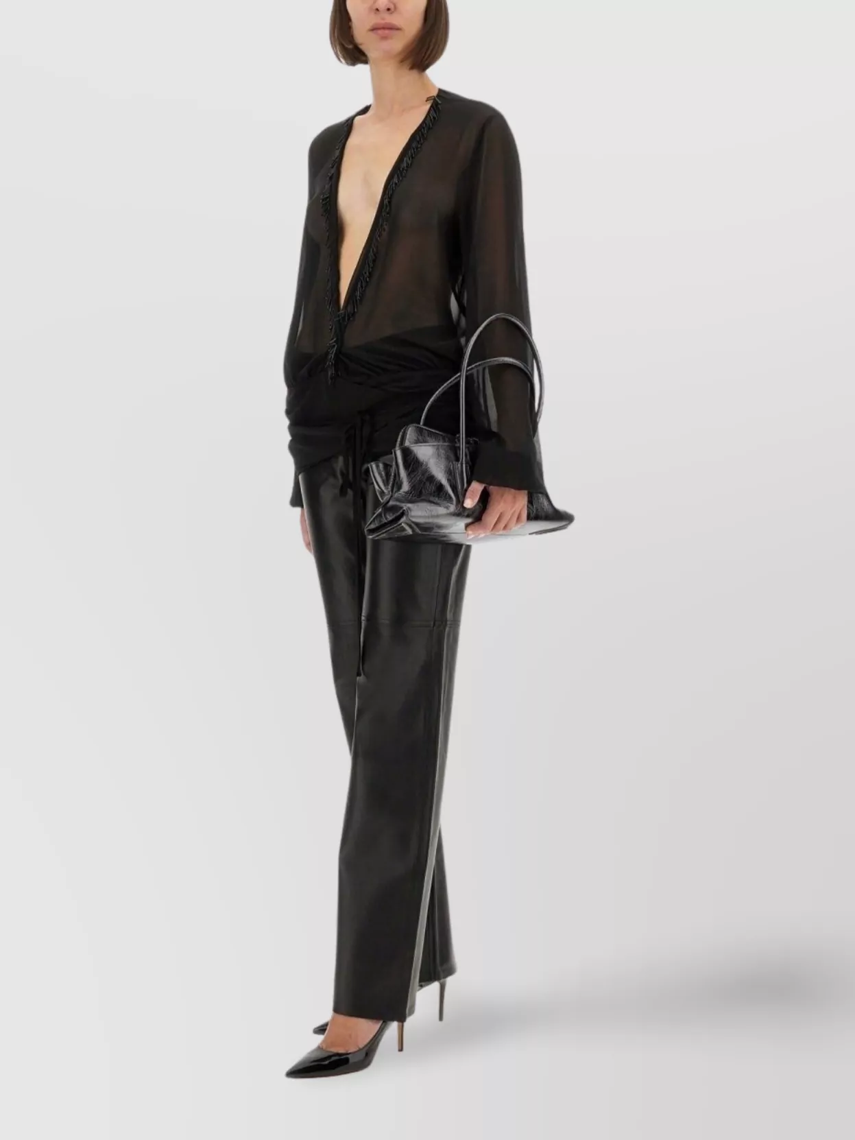 The Attico Embroidered Georgette Blouse
