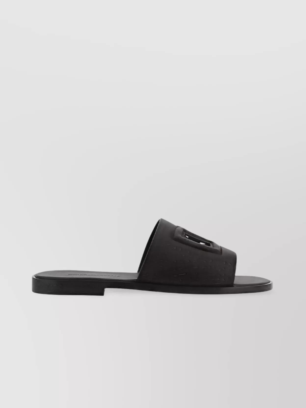 Shop Dolce & Gabbana Calfskin Cut-out Slide Sandals