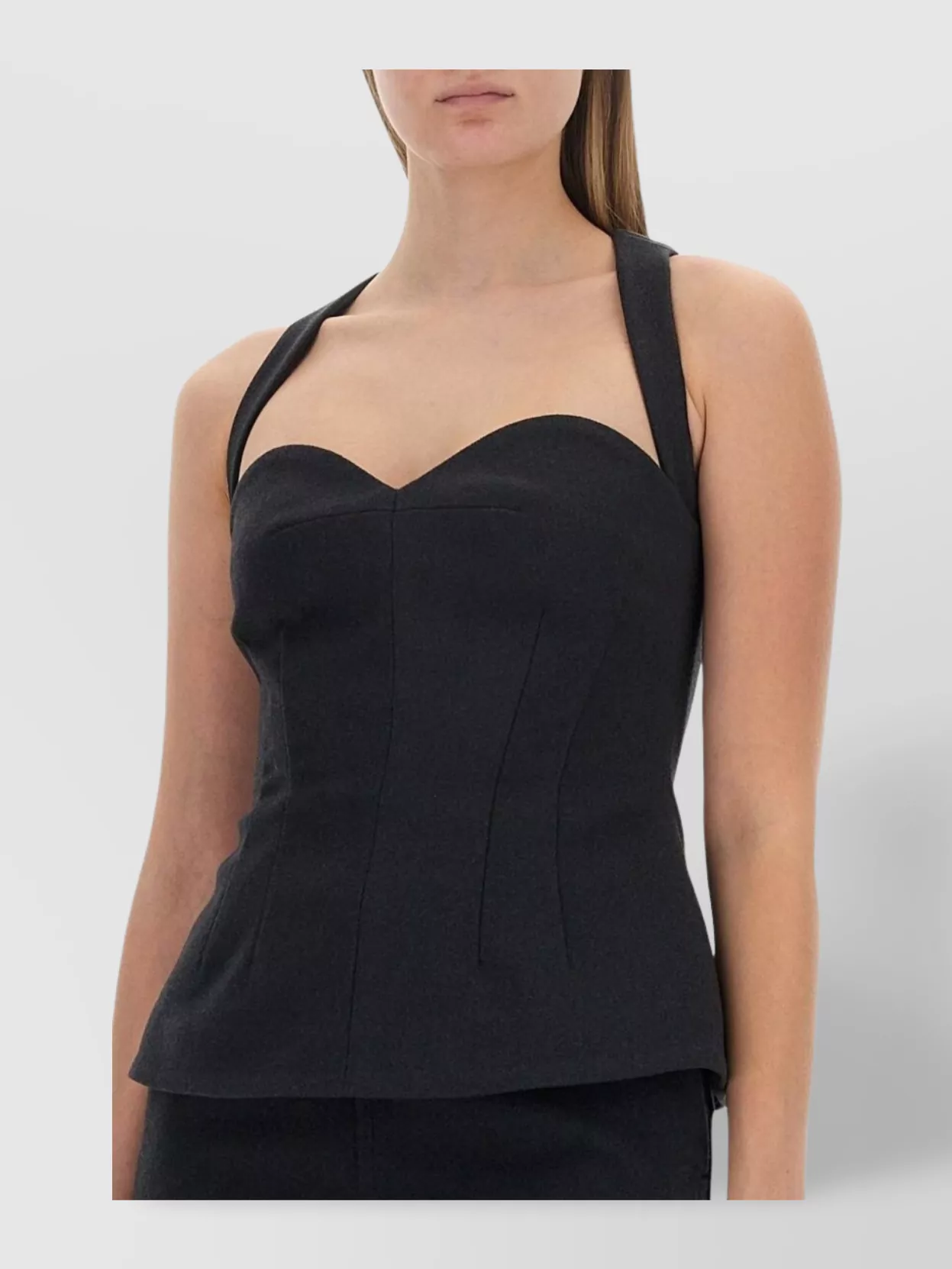 Philosophy Fitted Sleeveless Sweetheart Neckline Top