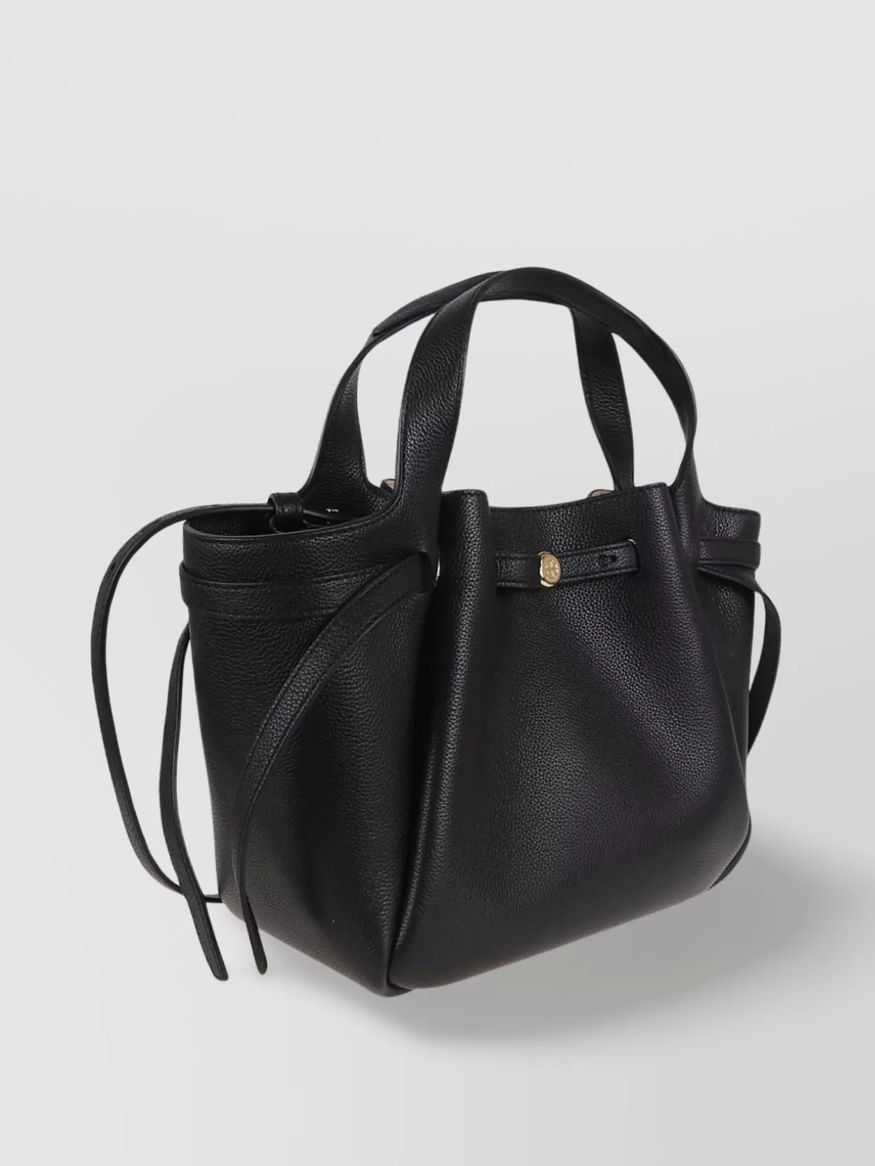 Tory Burch Romy Pebbled Satchel With Removable Shoulder Strap