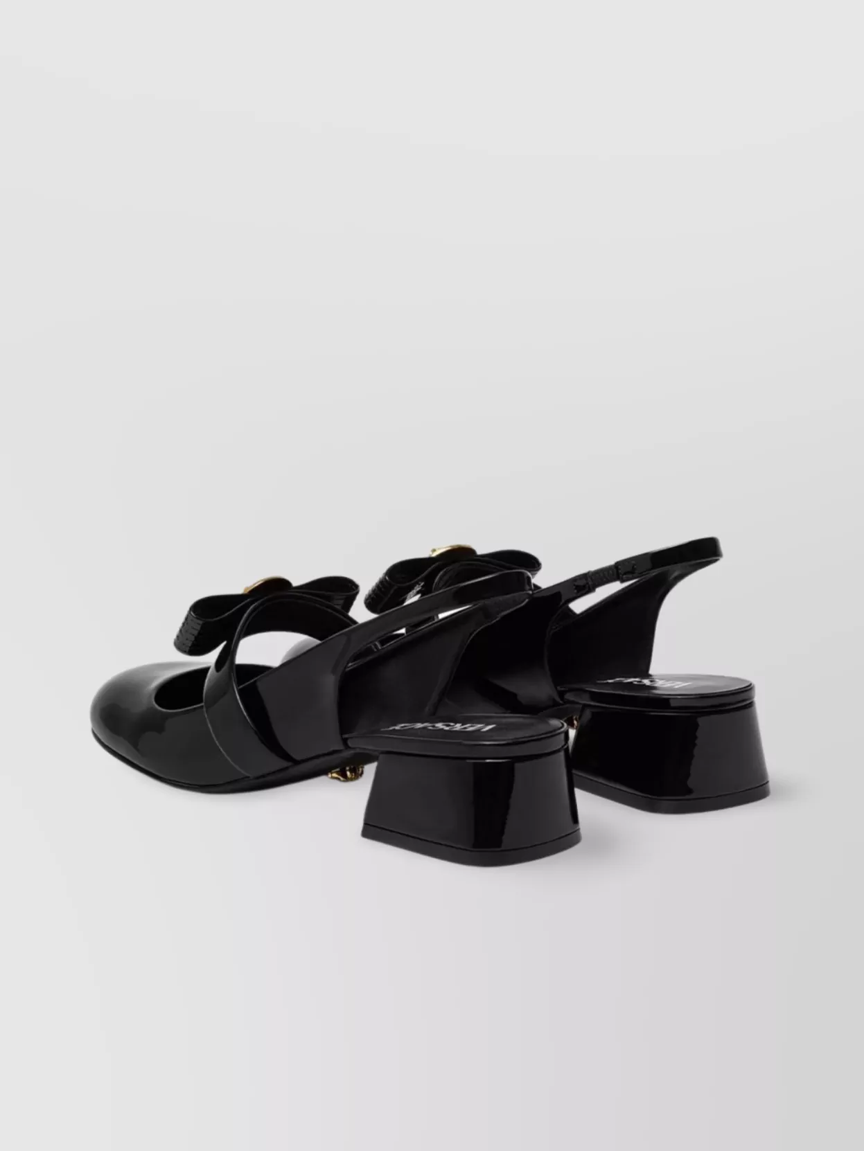 Versace Gianni Ribbon Patent Leather Pumps