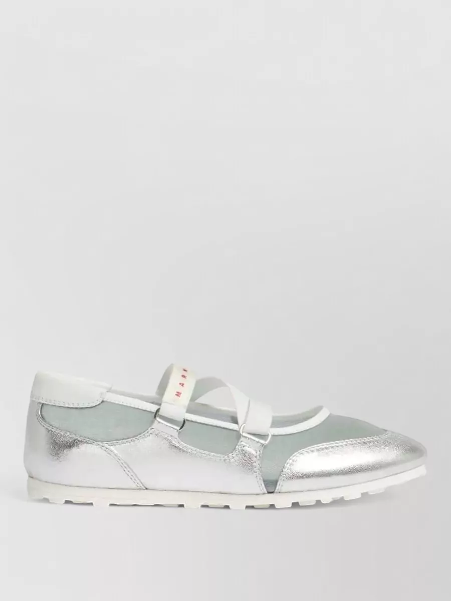 Marni Mesh And Leather Ballerina Shoes