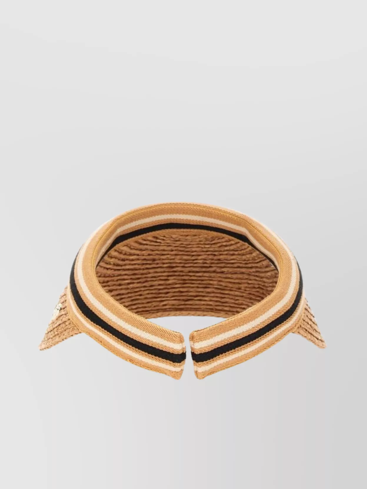 Helen Kaminski Wide Brim Woven Texture Stripe Detail Hat