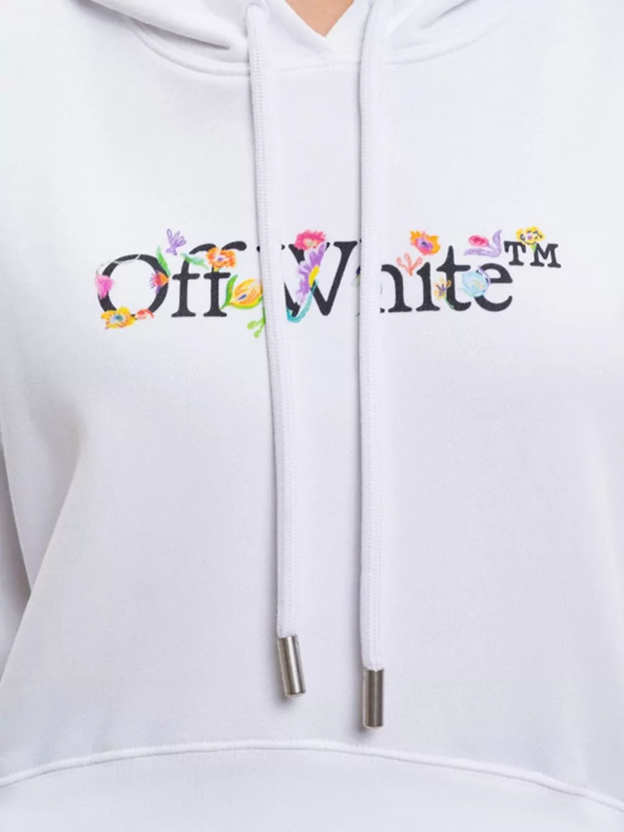 Off-White Cropped Hoodie