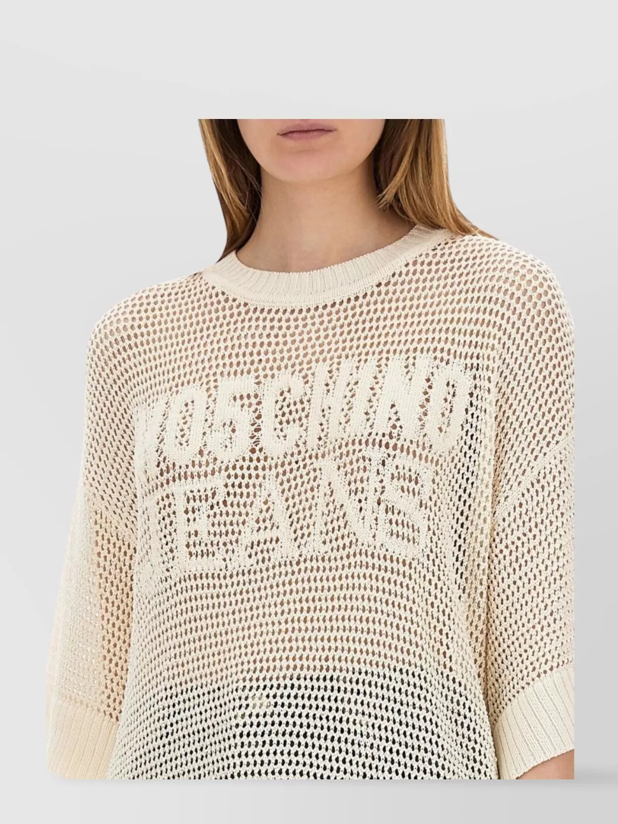 Moschino Logo Mesh Oversize Knitwear