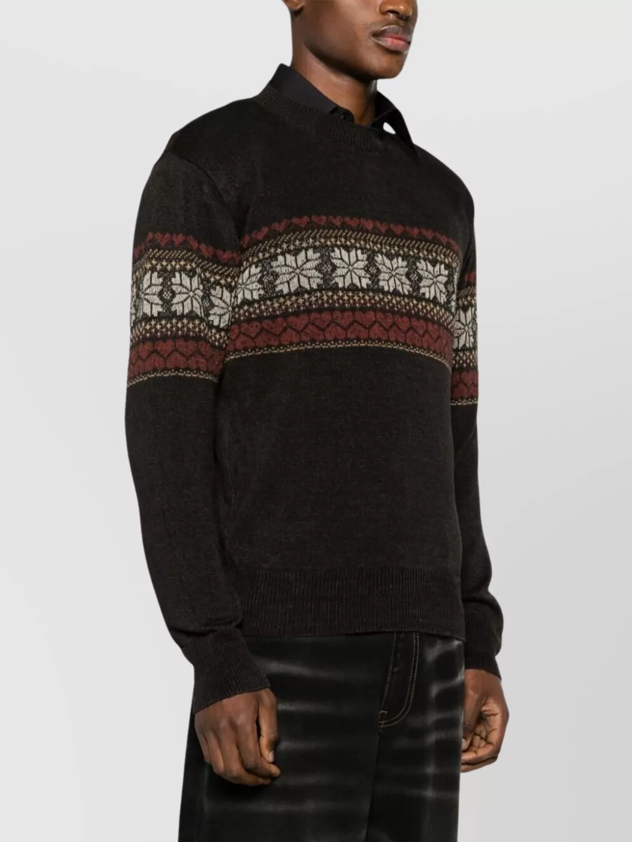 Our Legacy Base Crewneck Sweater Roundneck Patterned In Multi