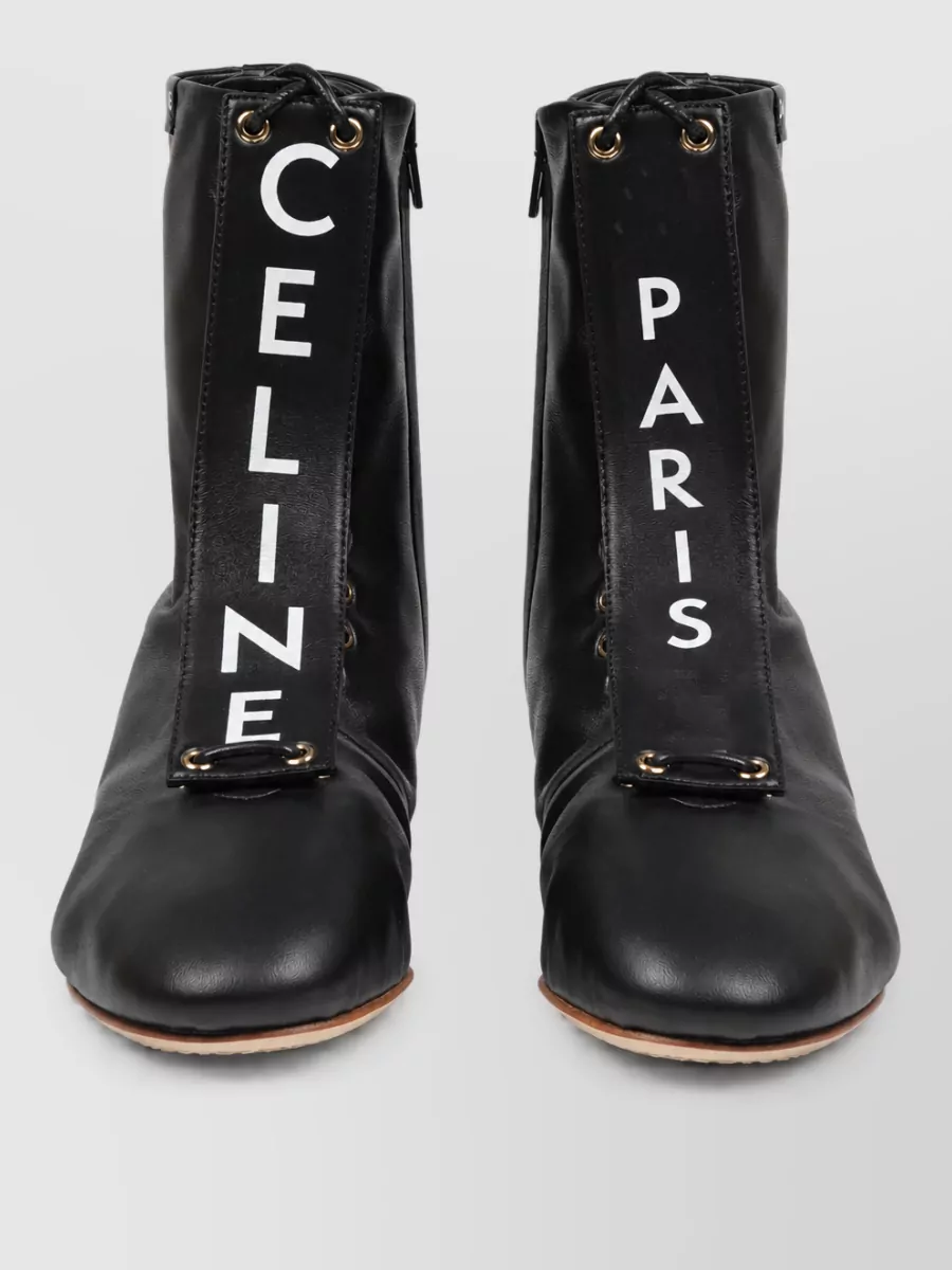 Celine leather lace-up boots