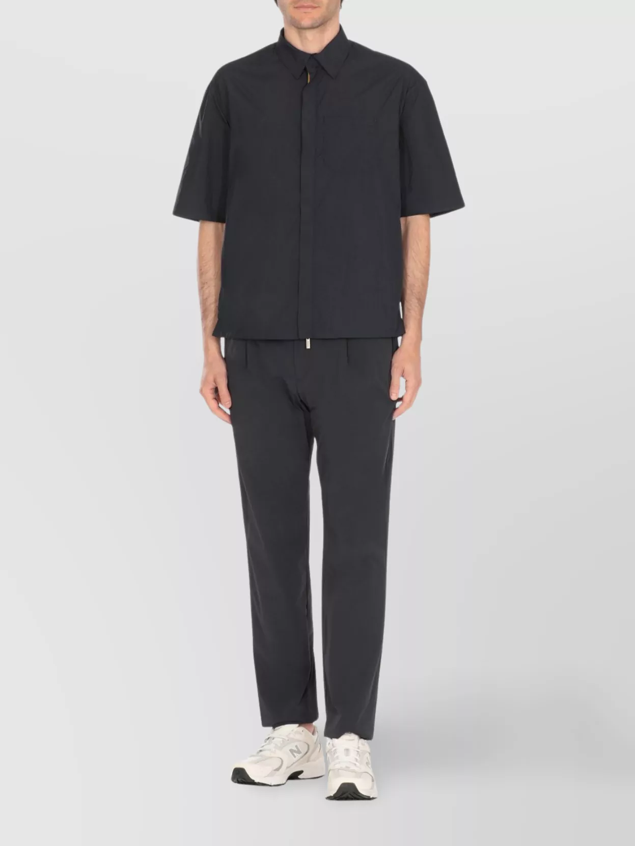 K-Way Button Collar Front Pocket Short Sleeves