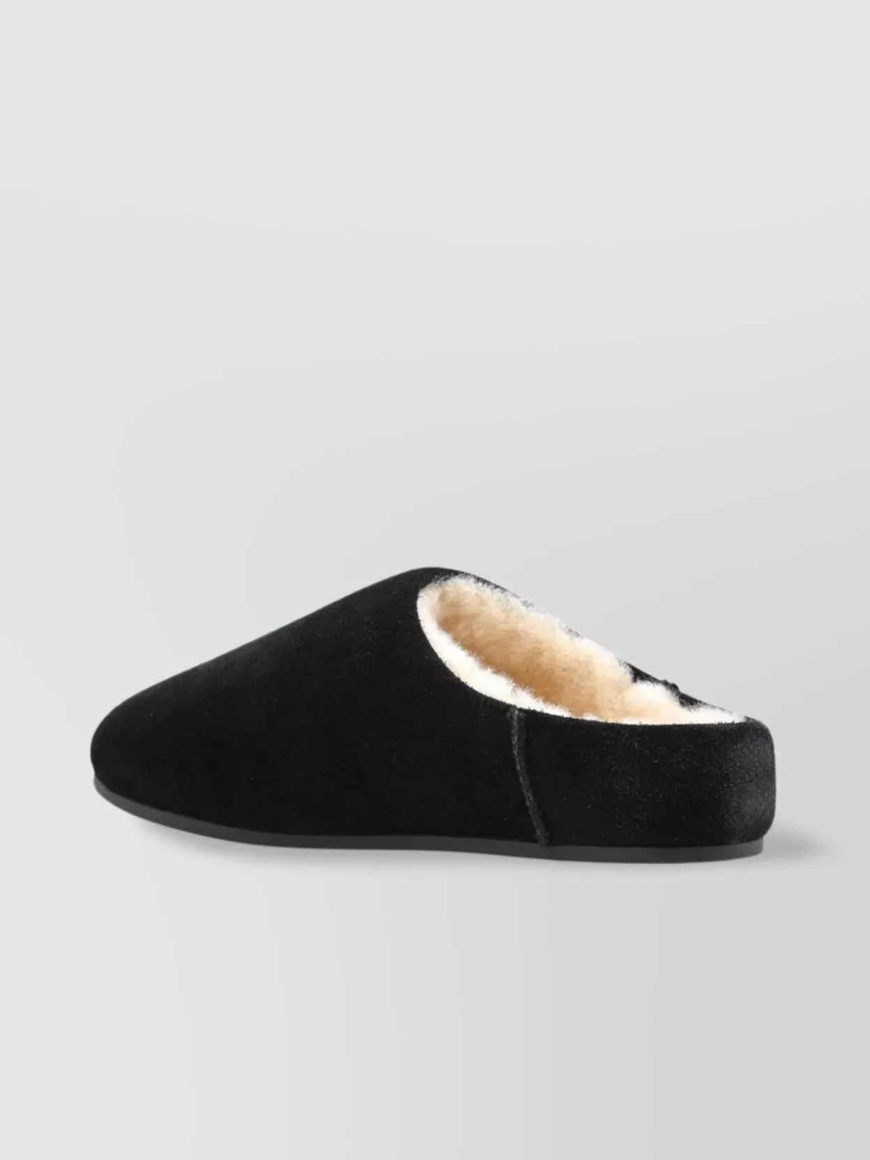 Ugg Slip On Suede Flat Sole Slippers In Black