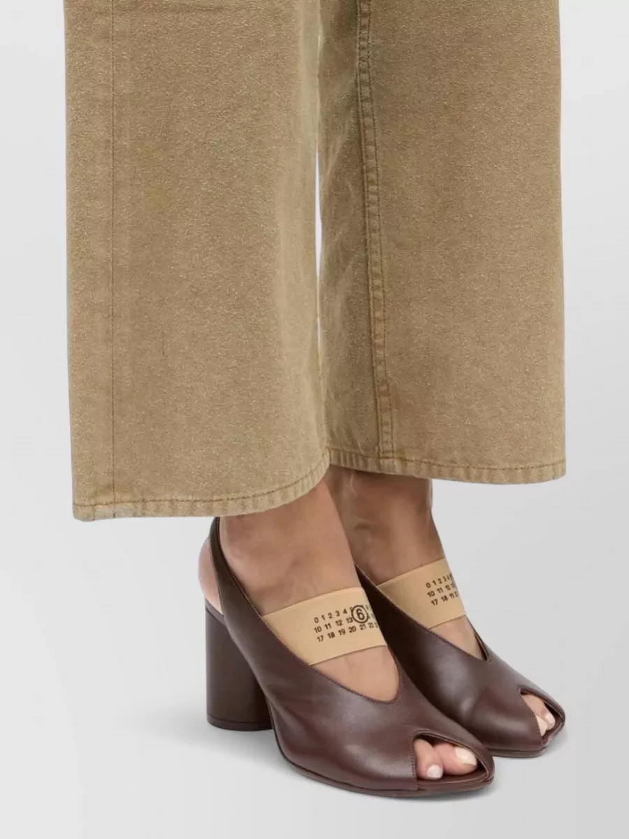 Mm6 Maison Margiela Leather Open-Toe Sandals