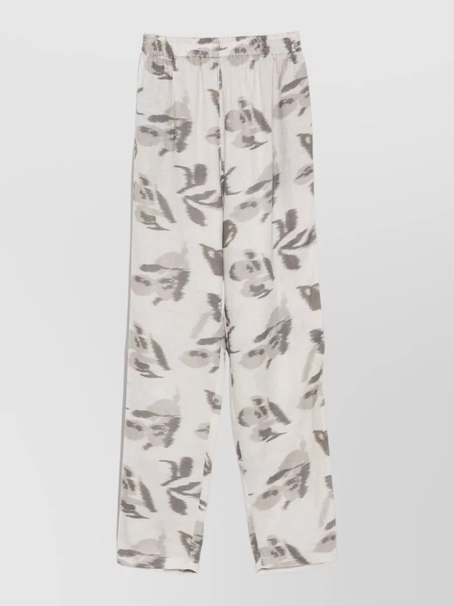 Emporio Armani linen printed straight-leg pyjama bottoms
