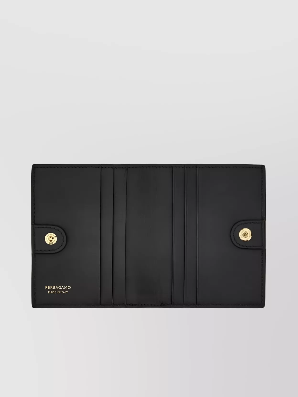 Ferragamo French Foldover Compact Gold Hardware