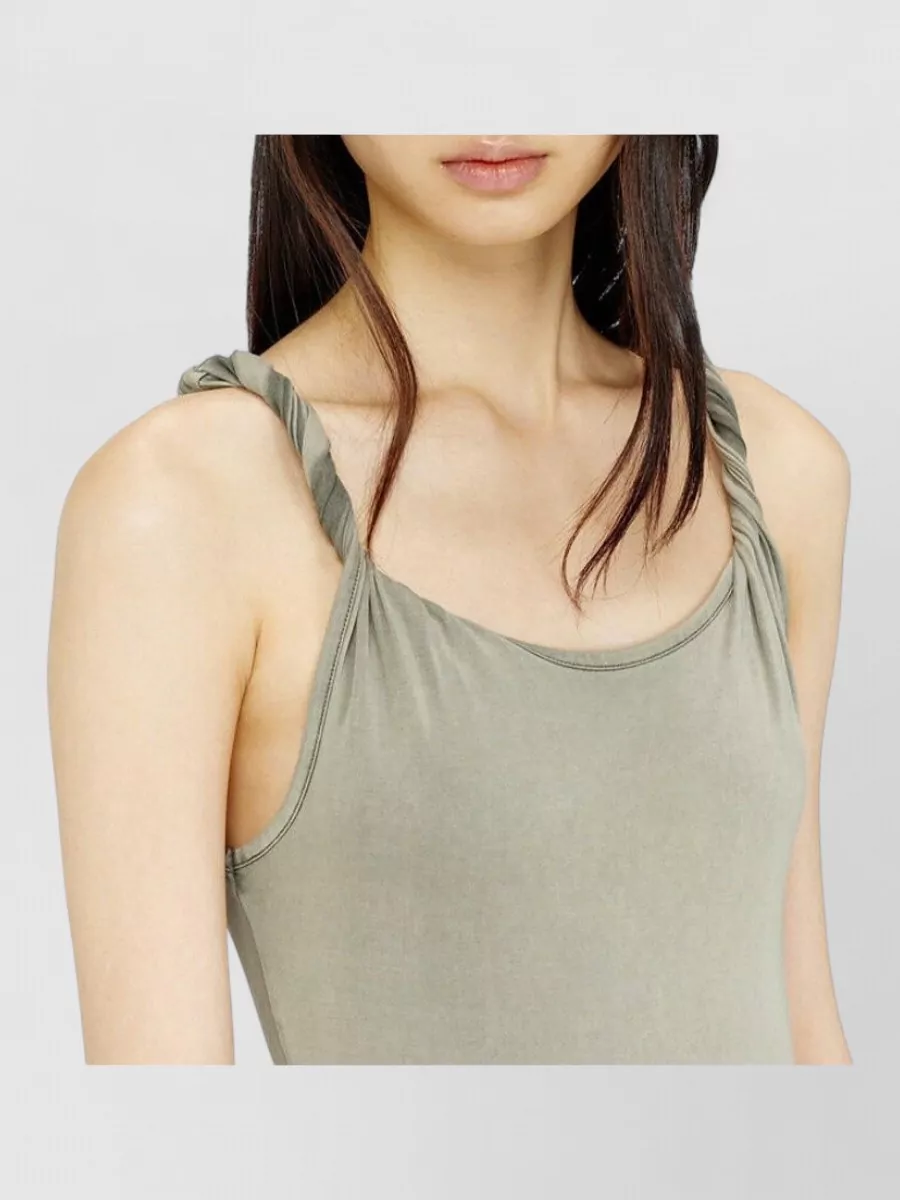 Diesel Sleeveless Round Neck Wrap Maxi Dress
