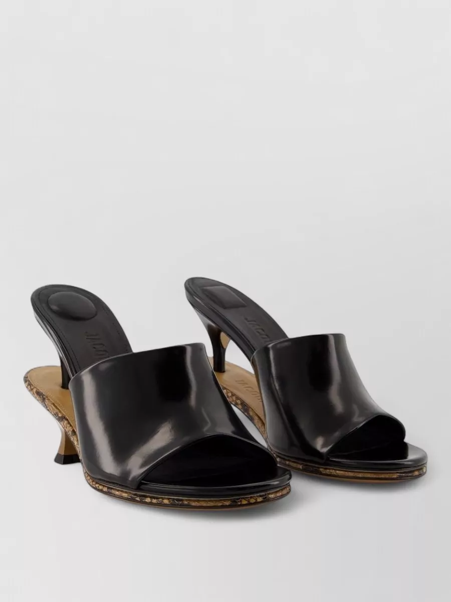 Jacquemus les doubles mules sandals - jacquemus - leather - black