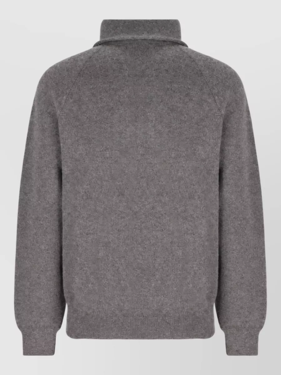 Prada Cashmere Wool Oversized High Neck Zip Jumper