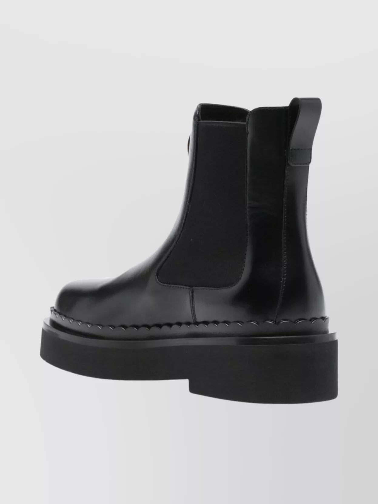 Valentino Stylish Platform Boots Featuring Elastic Panels In Black
