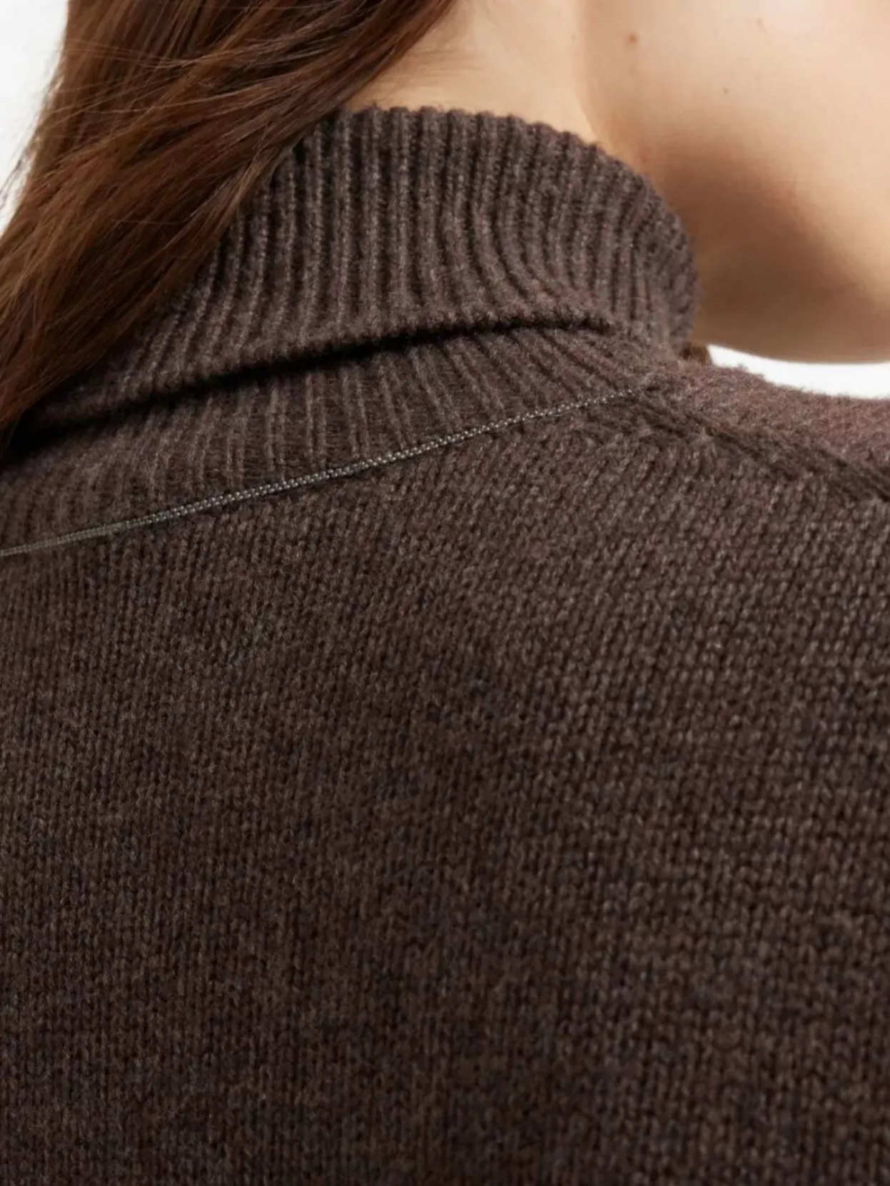 Brunello Cucinelli Ribbed Cashmere Turtleneck Sweater With Long Sleeves