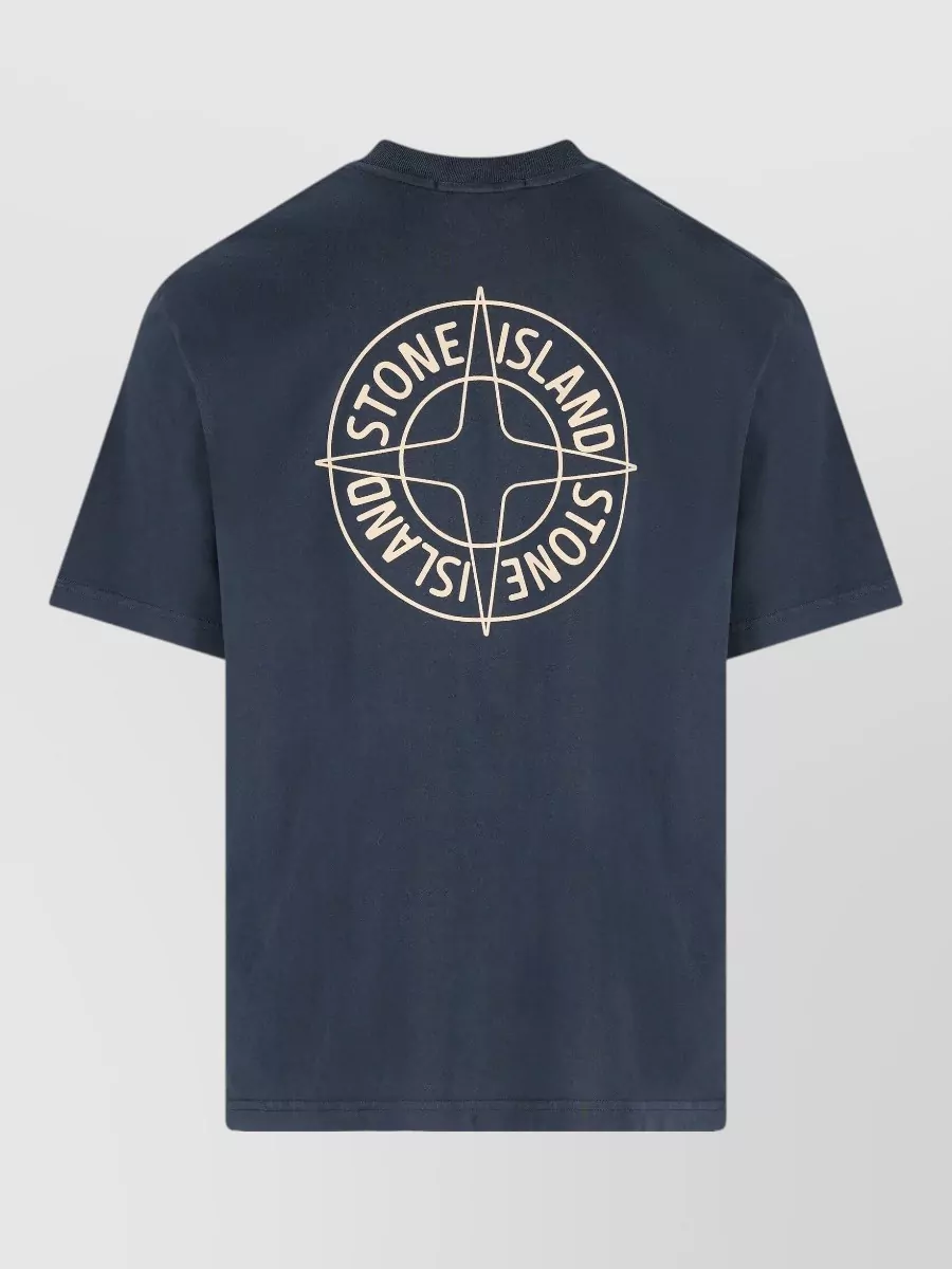 Stone Island Cotton Logo Print T-Shirt