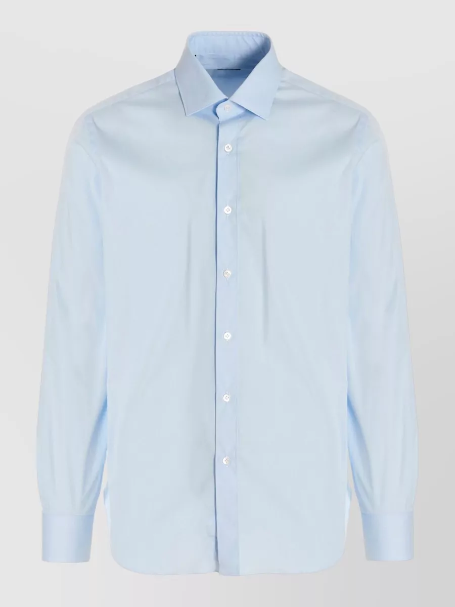 Barba poplin long-sleeve shirt